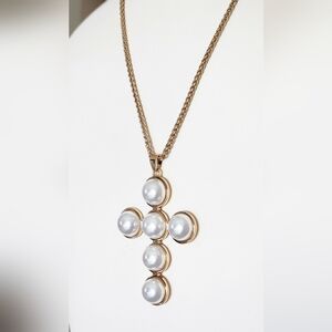 NWT Long Necklace With Cross Pendant